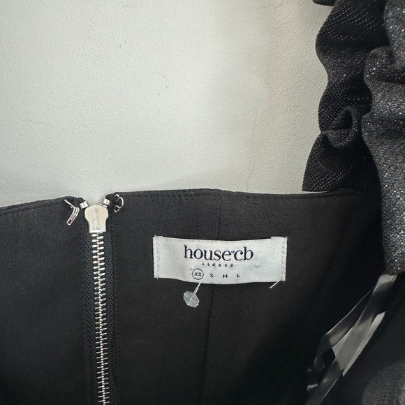 HOUSE OF CB AMARE BLACK PUFF SLEEVE CORSET XS - Picture 6 of 9